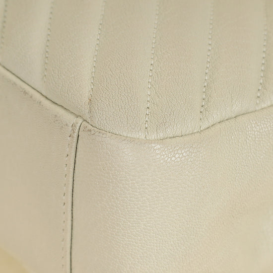 YSL Vintage Blanc College Medium Shoulder Bag