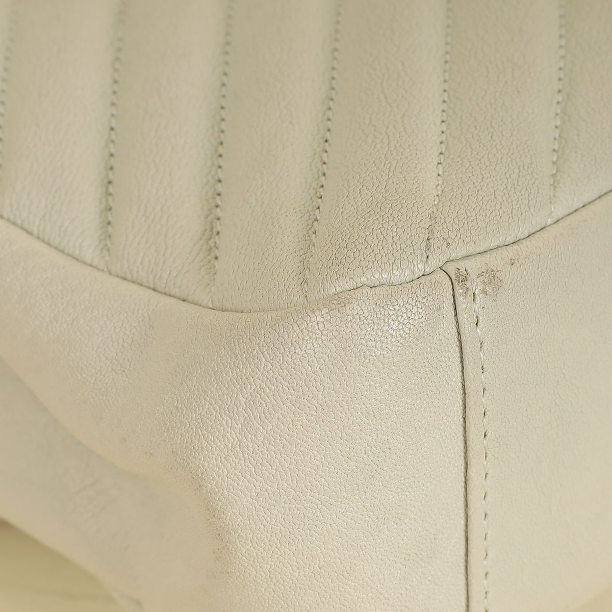 YSL Vintage Blanc College Medium Shoulder Bag