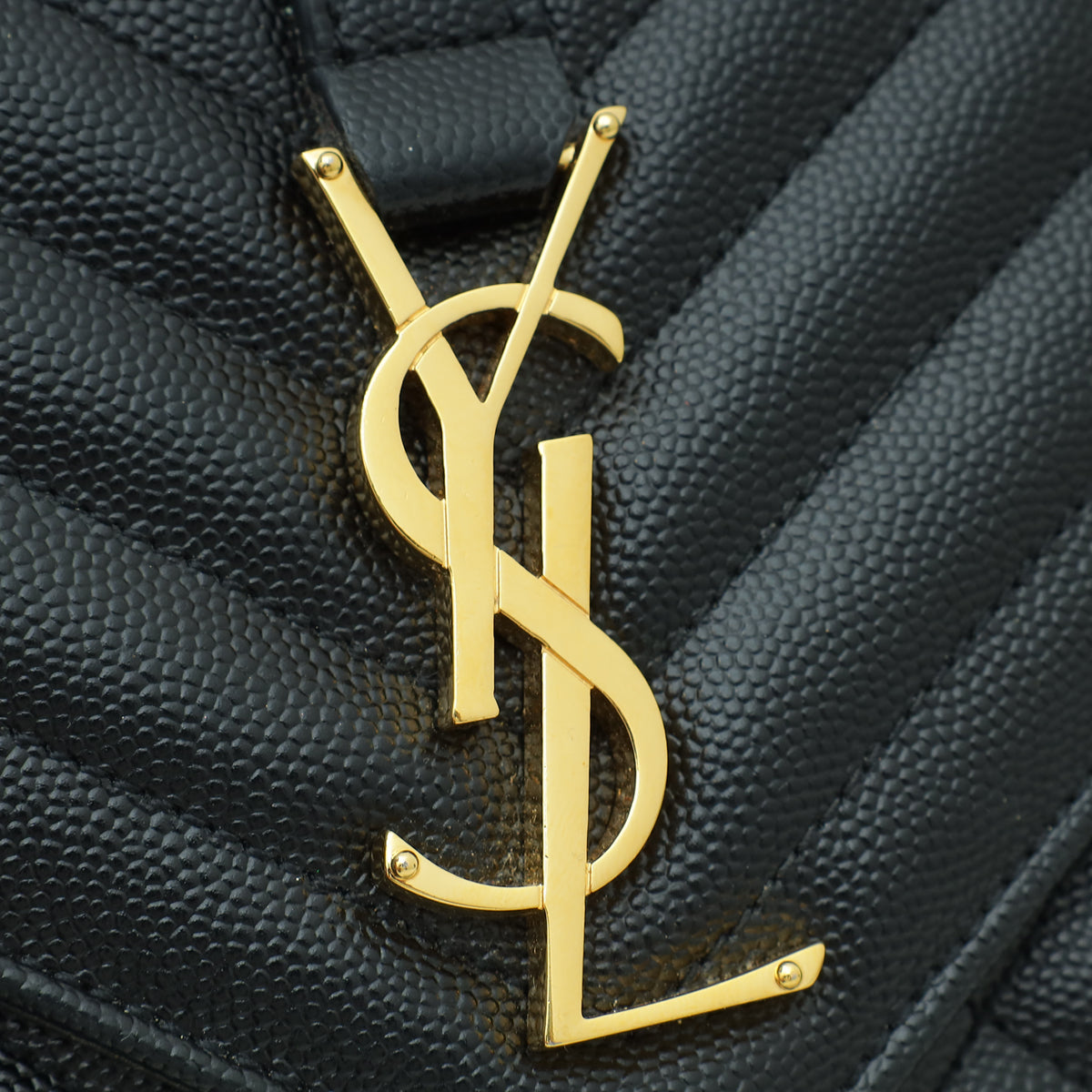 YSL Black Monogram Envelope Mix Quilted Small Chain Bag