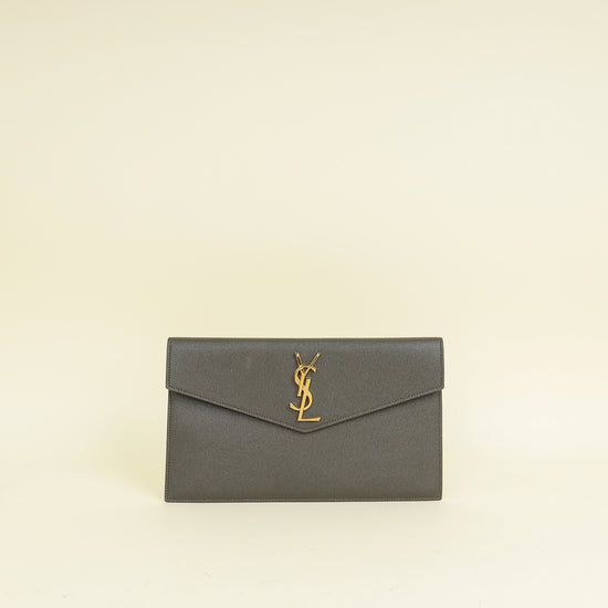 YSL Dark Olive Uptown Pouch