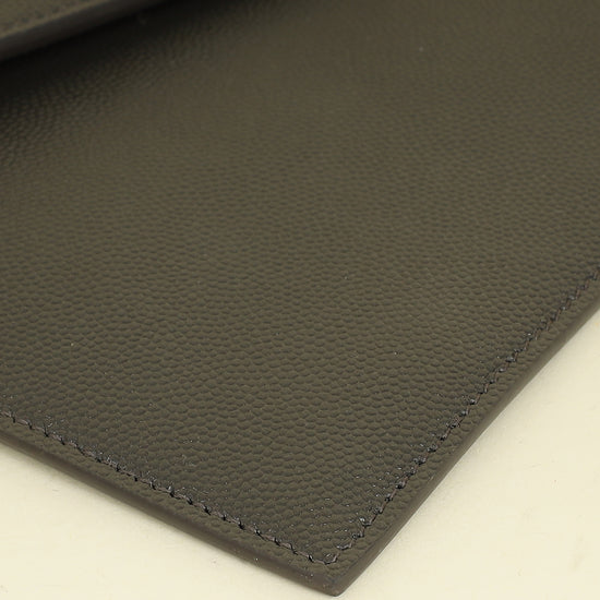 YSL Dark Olive Uptown Pouch