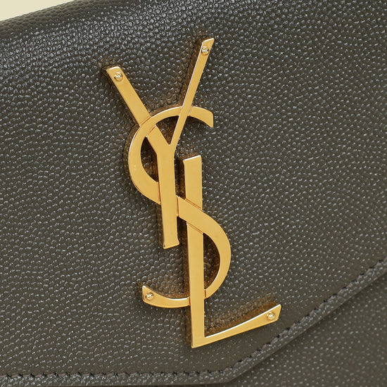 YSL Dark Olive Uptown Pouch