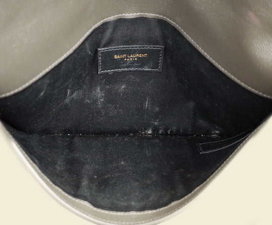 YSL Dark Olive Uptown Pouch
