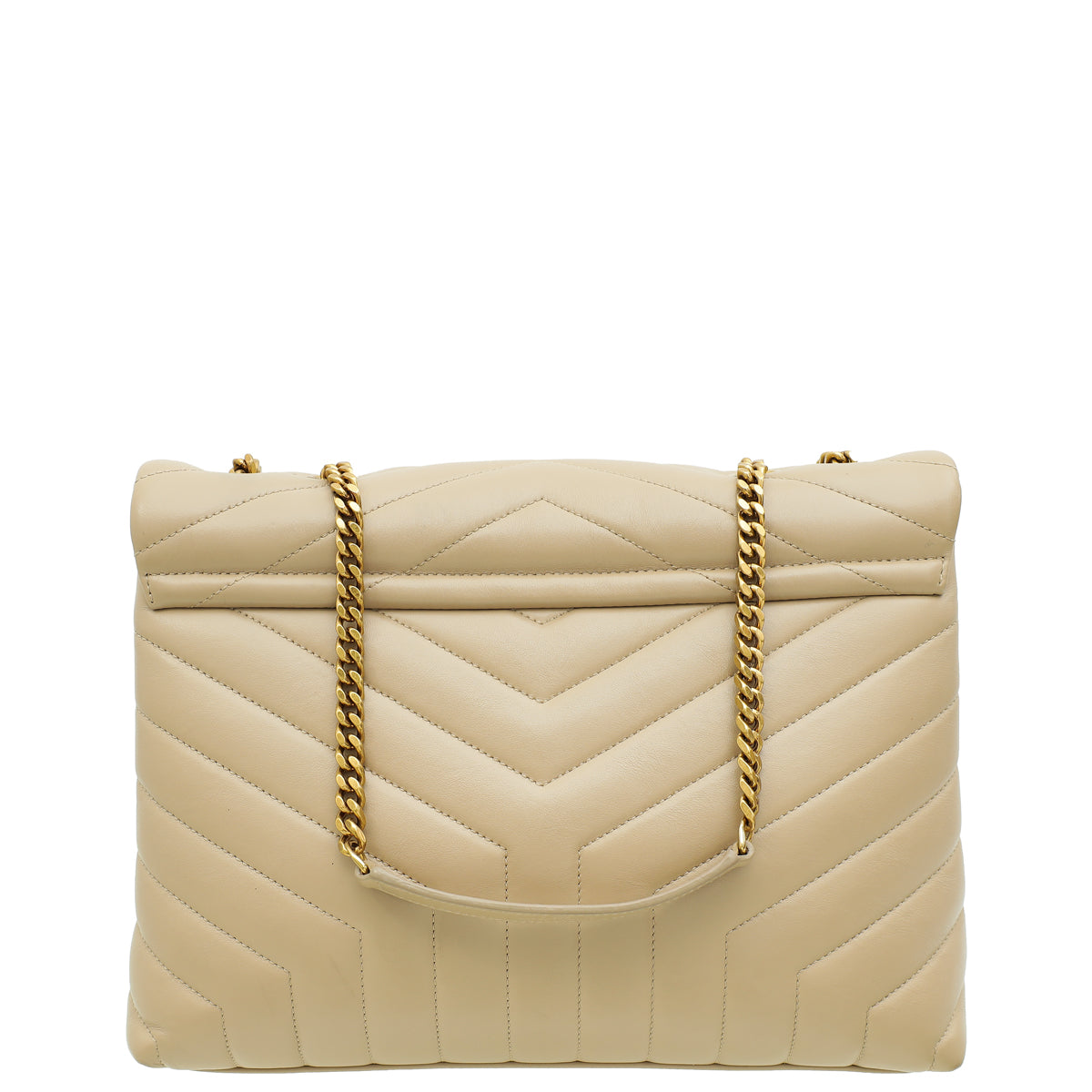 YSL Beige Monogram Loulou Smooth Medium Bag-YSL-THE CLOSET