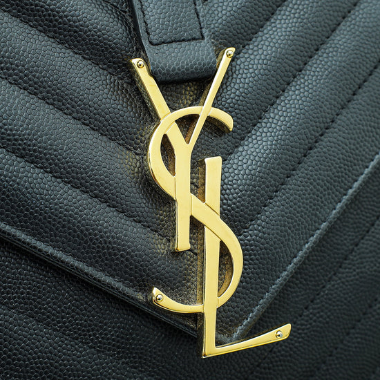 YSL Black Monogram Large Satchel Large Bag