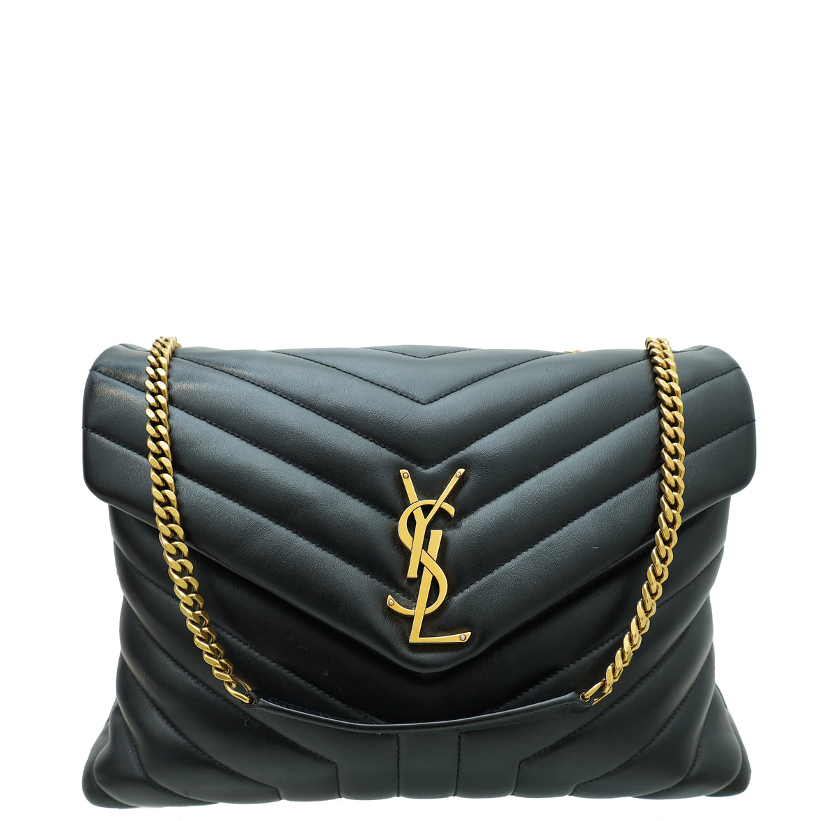YSL Black Loulou Medium Bag-YSL-THE CLOSET