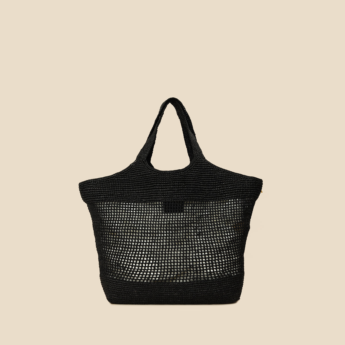 YSL Black Raffia Maxi Icare Shopping Bag-YSL-THE CLOSET