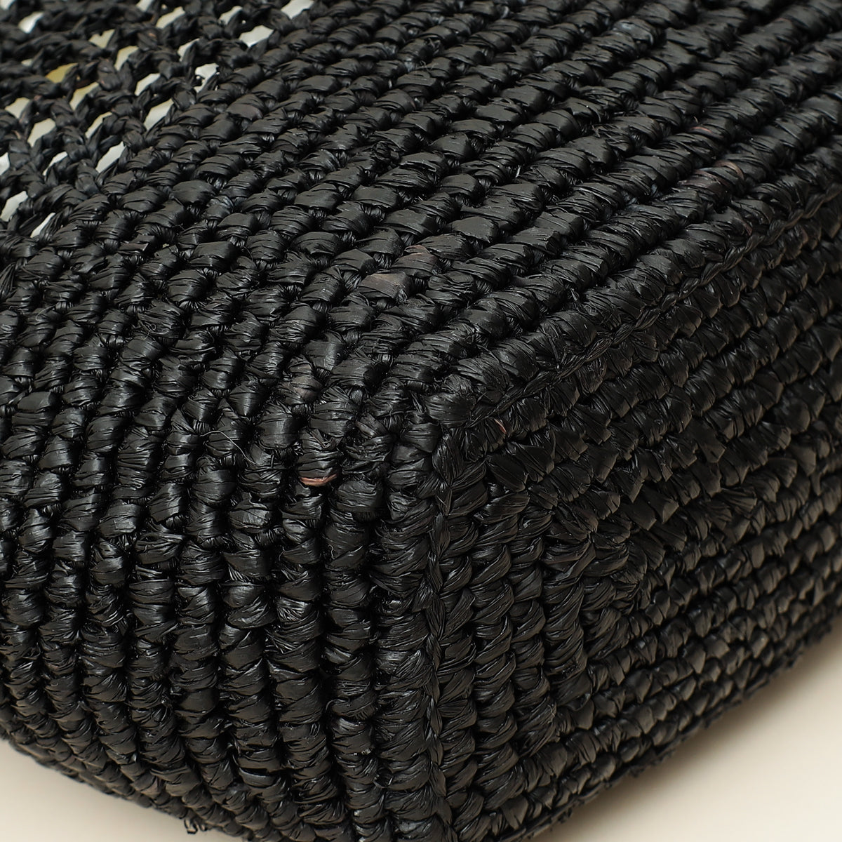 YSL Black Raffia Maxi Icare Shopping Bag-YSL-THE CLOSET