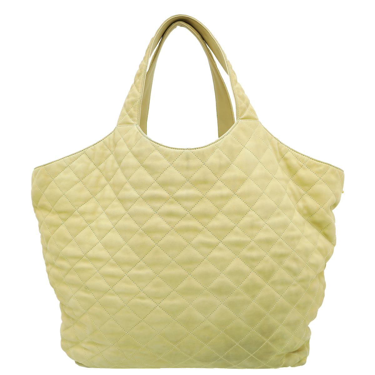 YSL Beige Quilted Nubuck Icare Maxi Shopping Bag-YSL-THE CLOSET