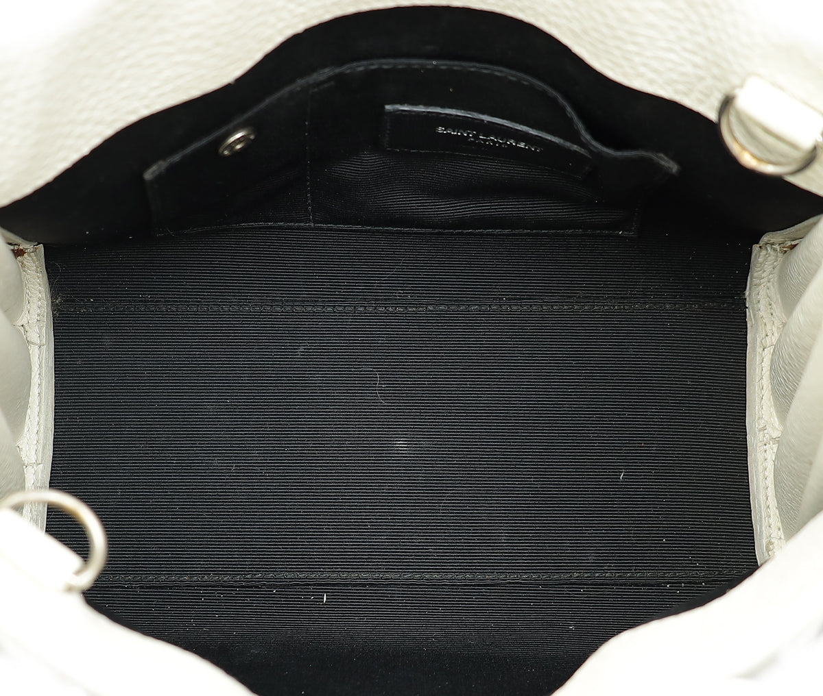 YSL White Nano Sac De Jour Bag