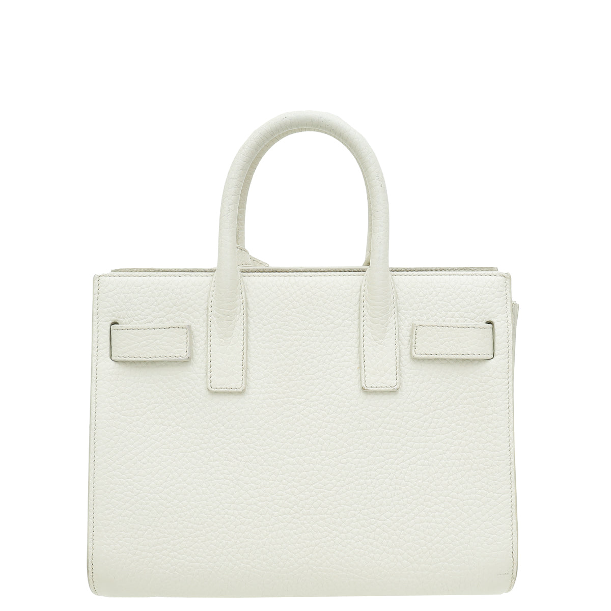 YSL White Nano Sac De Jour Bag