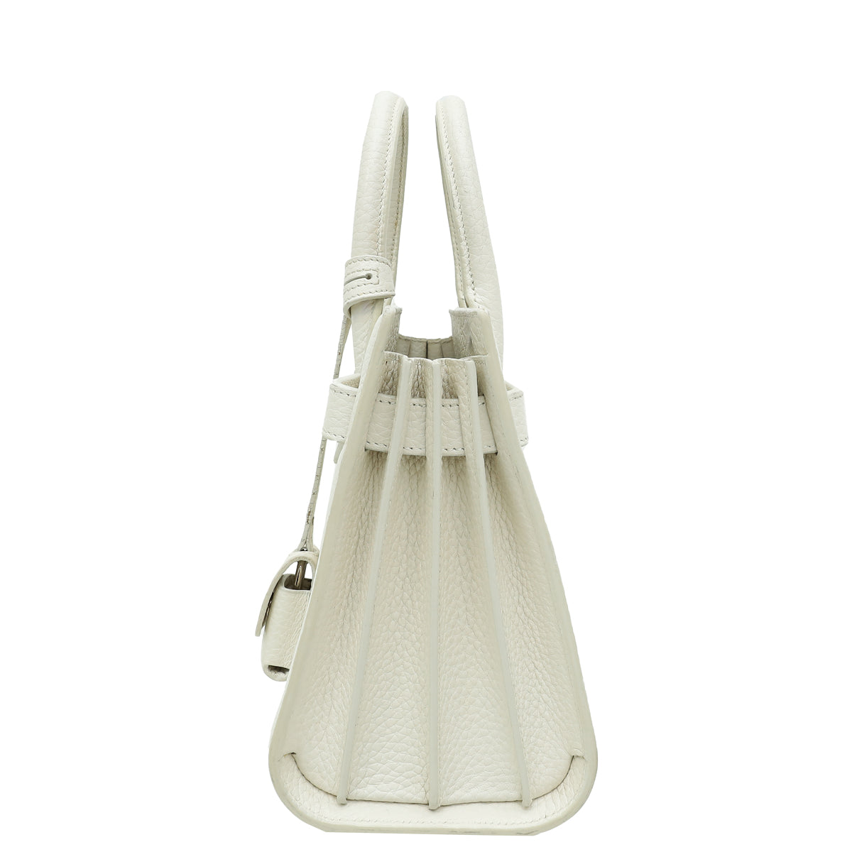 YSL White Nano Sac De Jour Bag