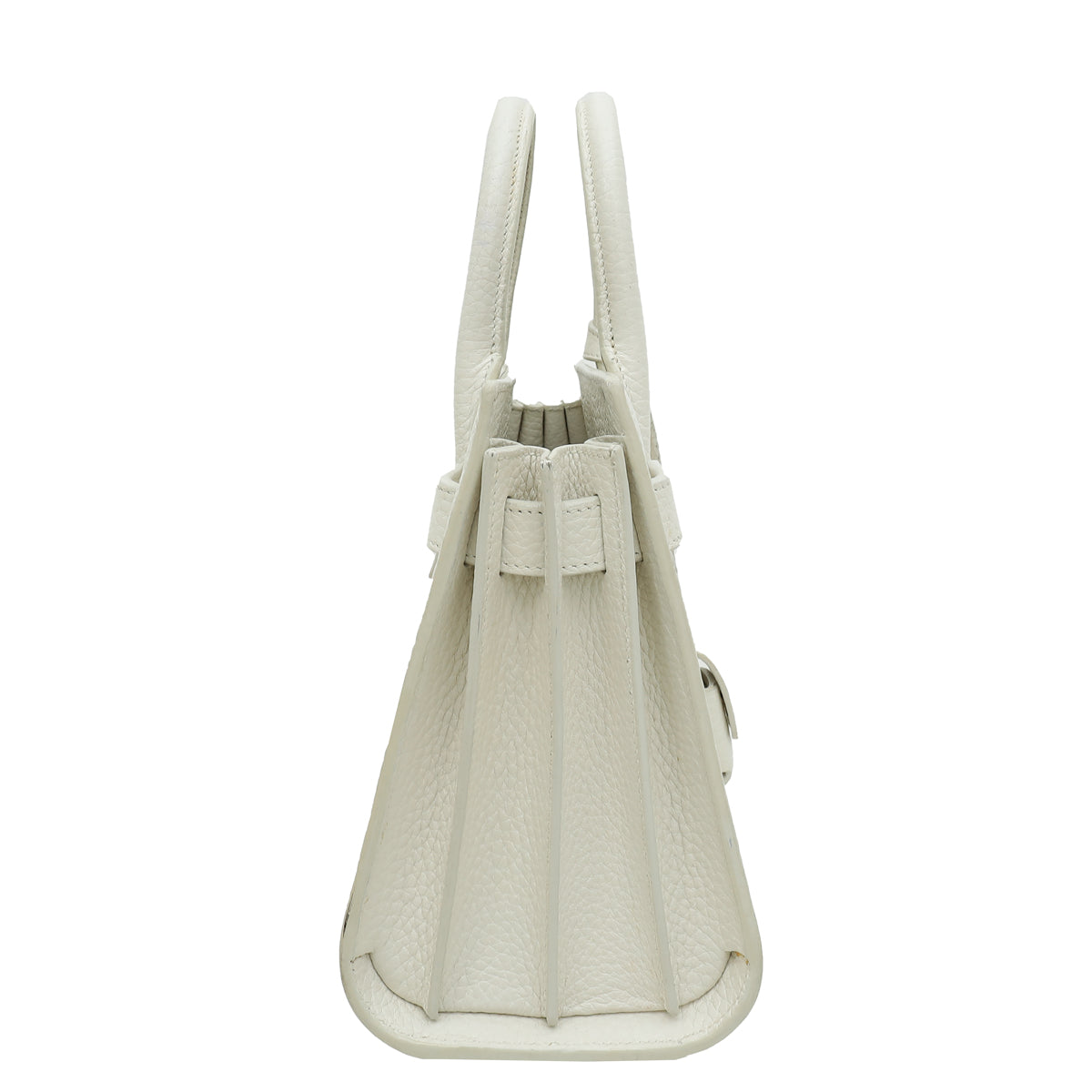 YSL White Nano Sac De Jour Bag