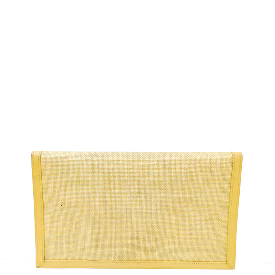 YSL Natural Micro Raffia Uptown Pouch