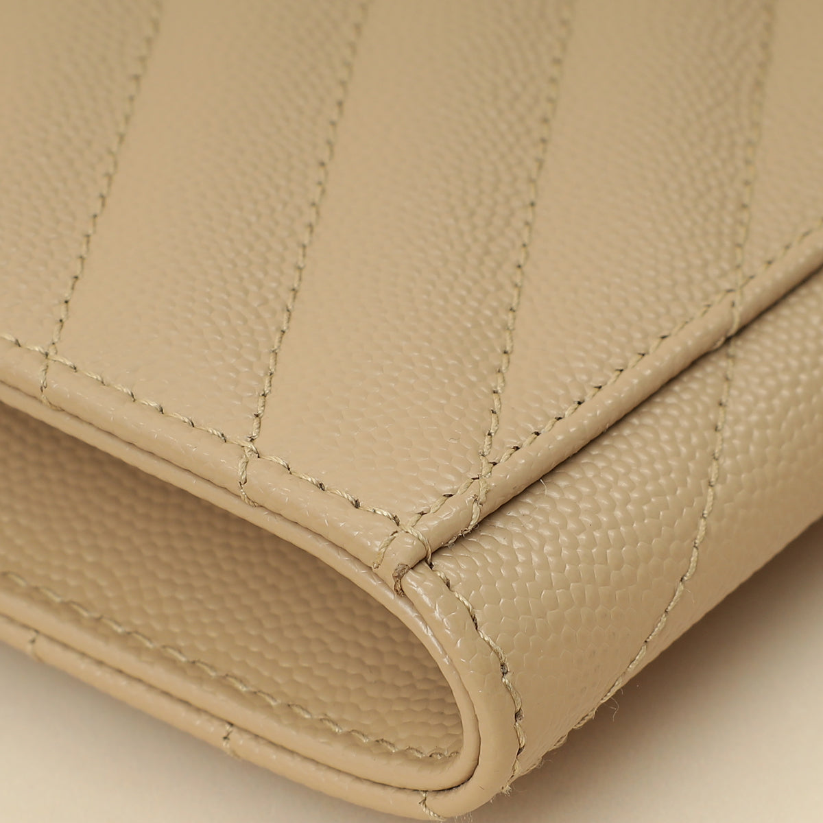 YSL Beige Monogram Cassandre Flap Pouch-YSL-THE CLOSET