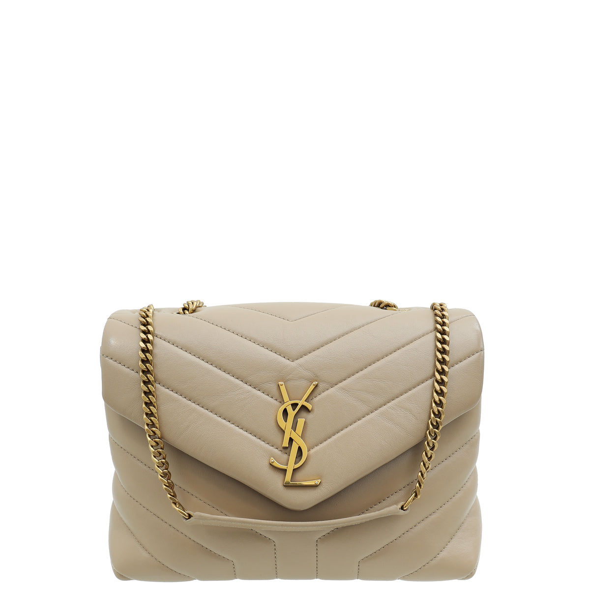 YSL Neutral Loulou Small Shoulder Bag