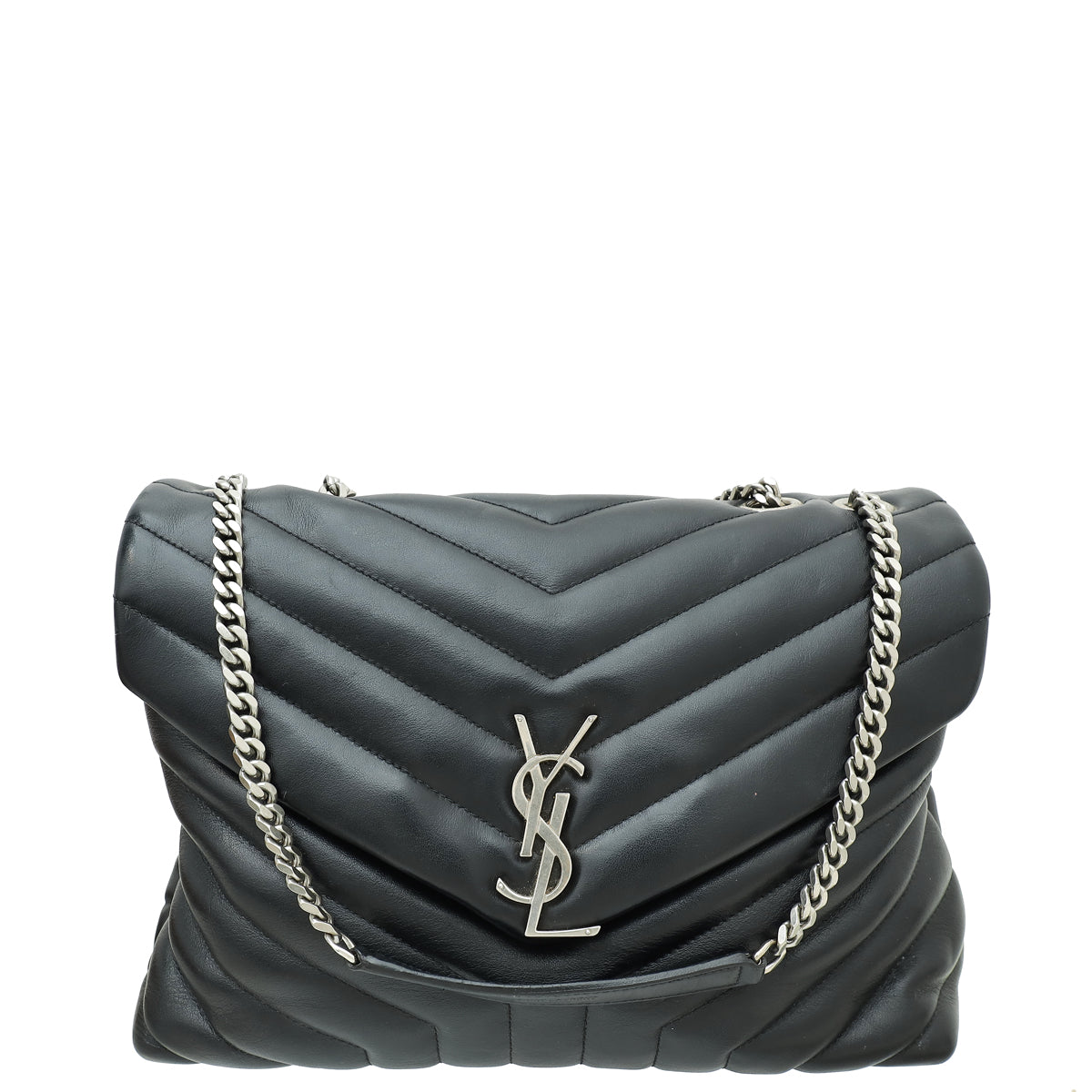 YSL Black Loulou Medium Shoulder Bag-YSL-THE CLOSET
