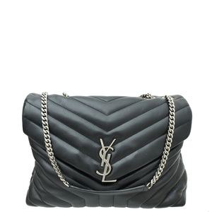 YSL Black Loulou Medium Shoulder Bag