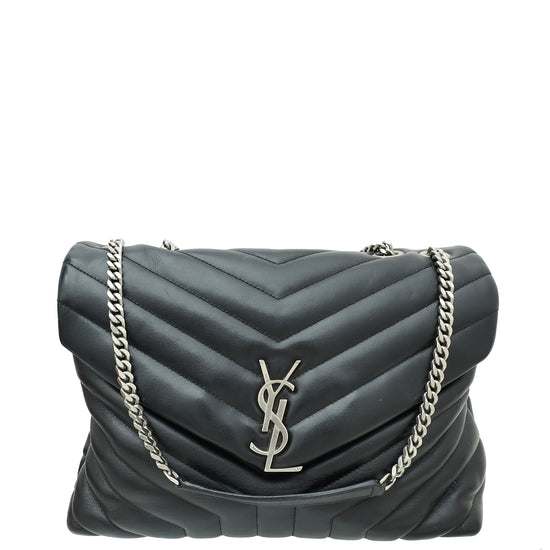 YSL Black Loulou Medium Shoulder Bag