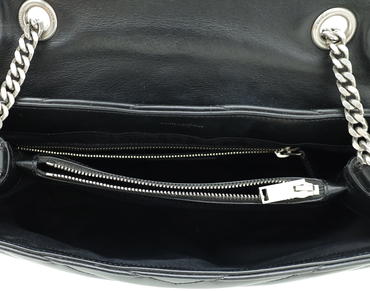 YSL Black Loulou Medium Shoulder Bag