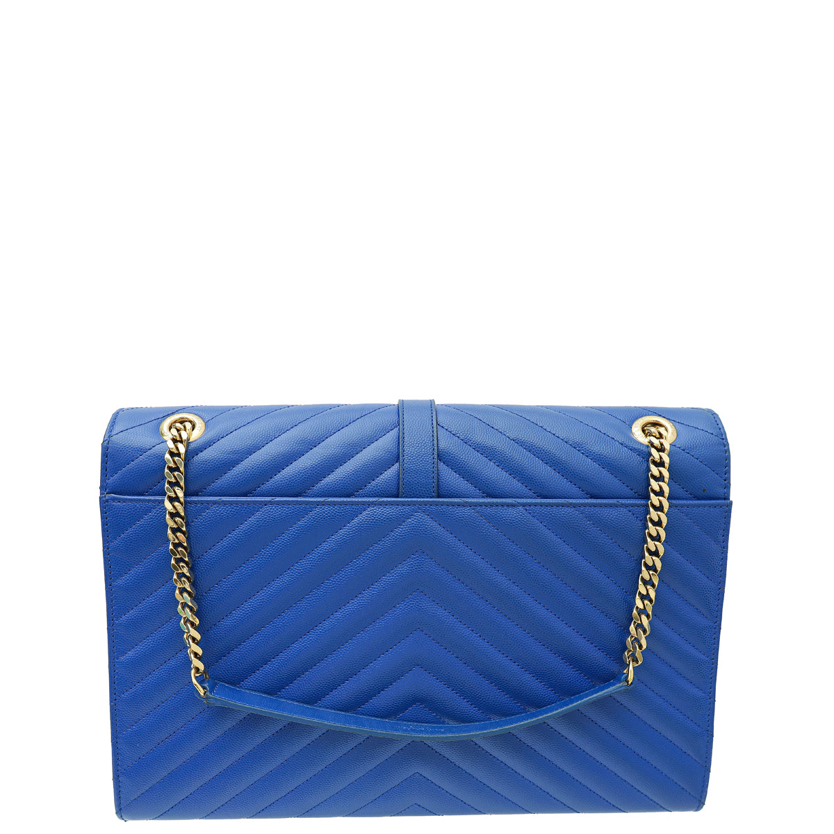 YSL Blue Azur Monogram Satchel Large Bag