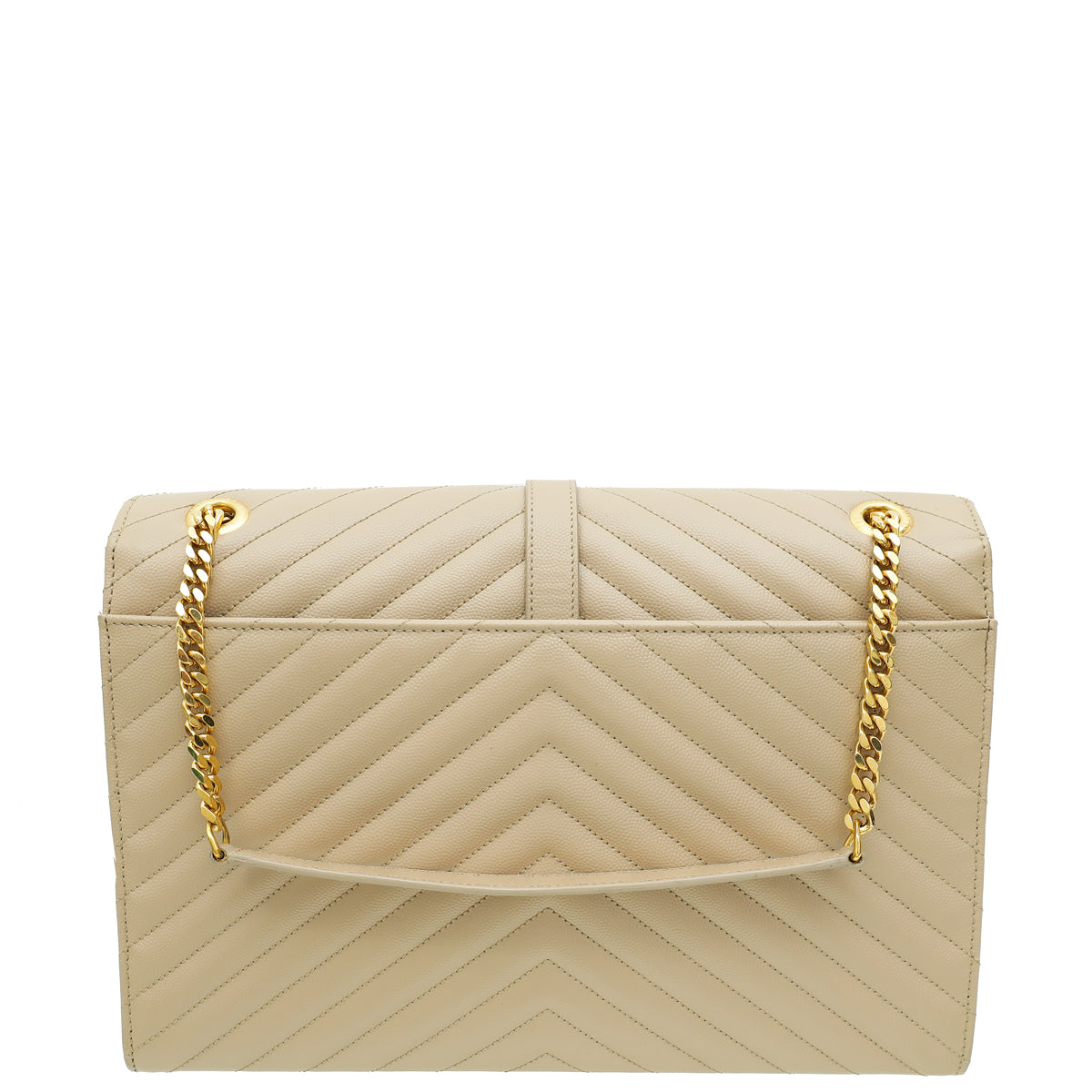 YSL Beige Monogram Satchel Flap Large Shoulder Bag-YSL-THE CLOSET