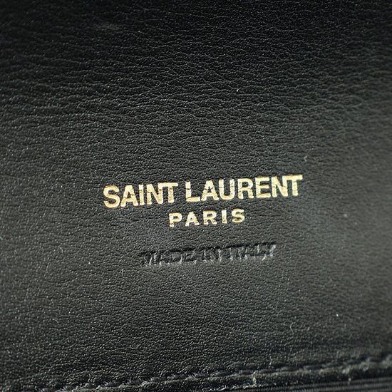 YSL Black Cassandre Wristlet Clutch