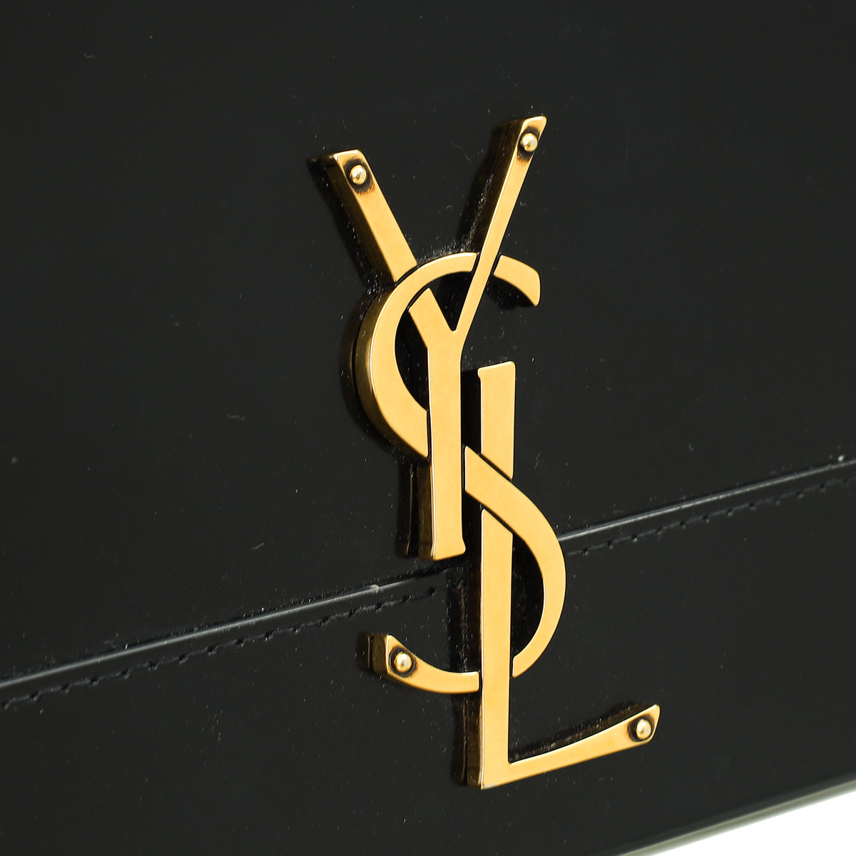 YSL Black Cassandre Wristlet Clutch