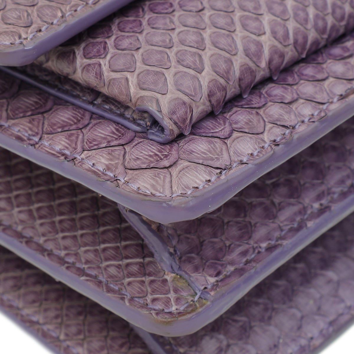 YSL Purple Sunset Python Small Shoulder Bag