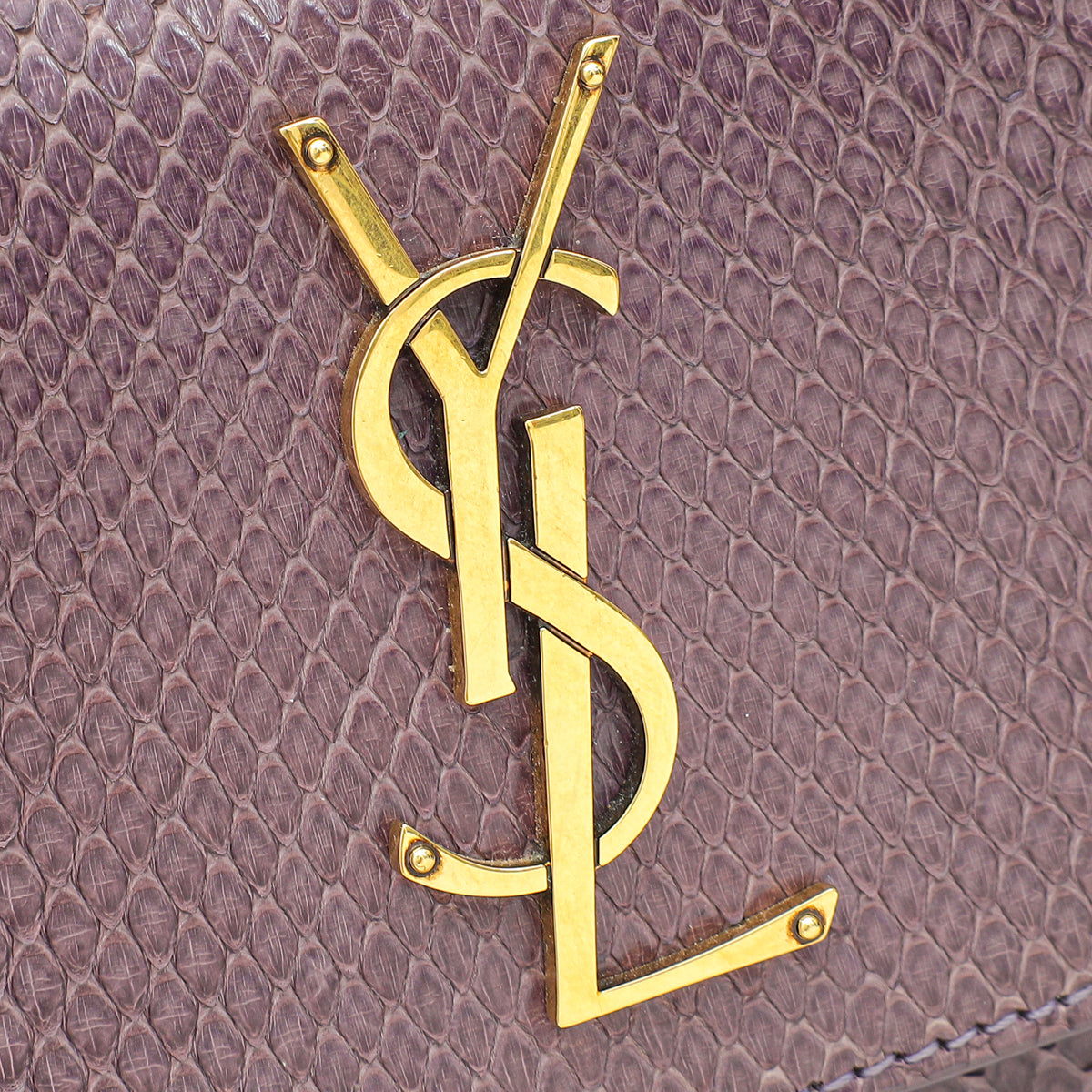 YSL Purple Sunset Python Small Shoulder Bag