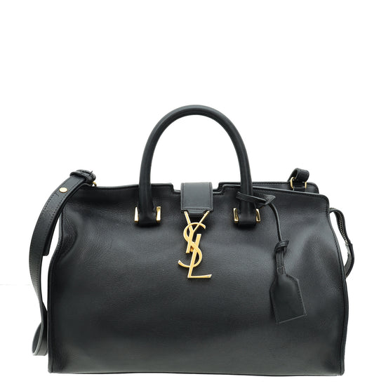 YSL Black Cabas Tote Bag