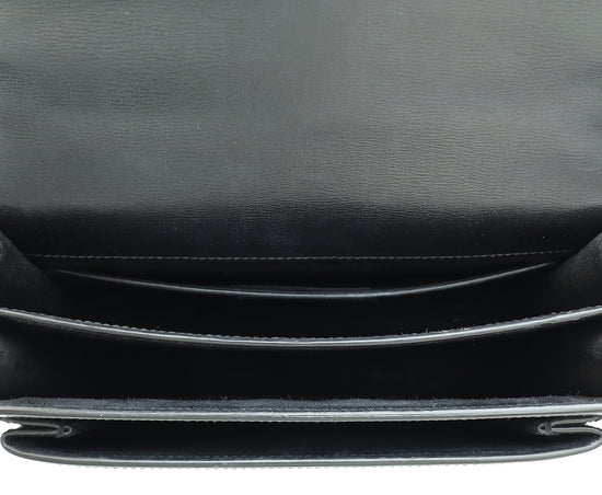 YSL Black So Black Sunset Medium Shoulder Bag