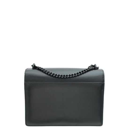 YSL Black So Black Sunset Medium Shoulder Bag