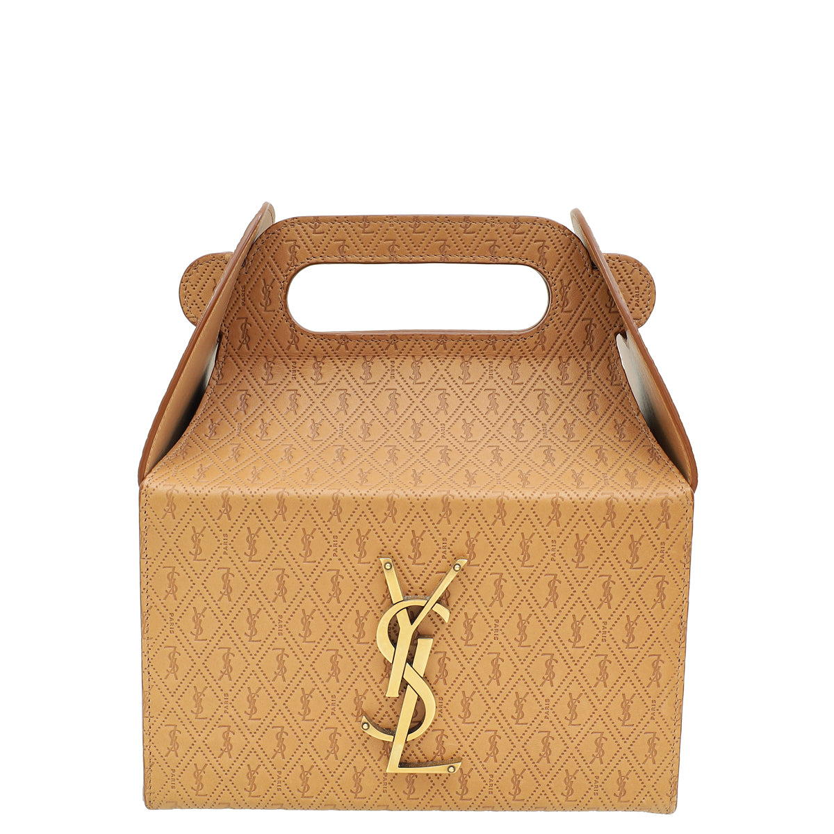 YSL Brown Take-away Box Bag-YSL-THE CLOSET
