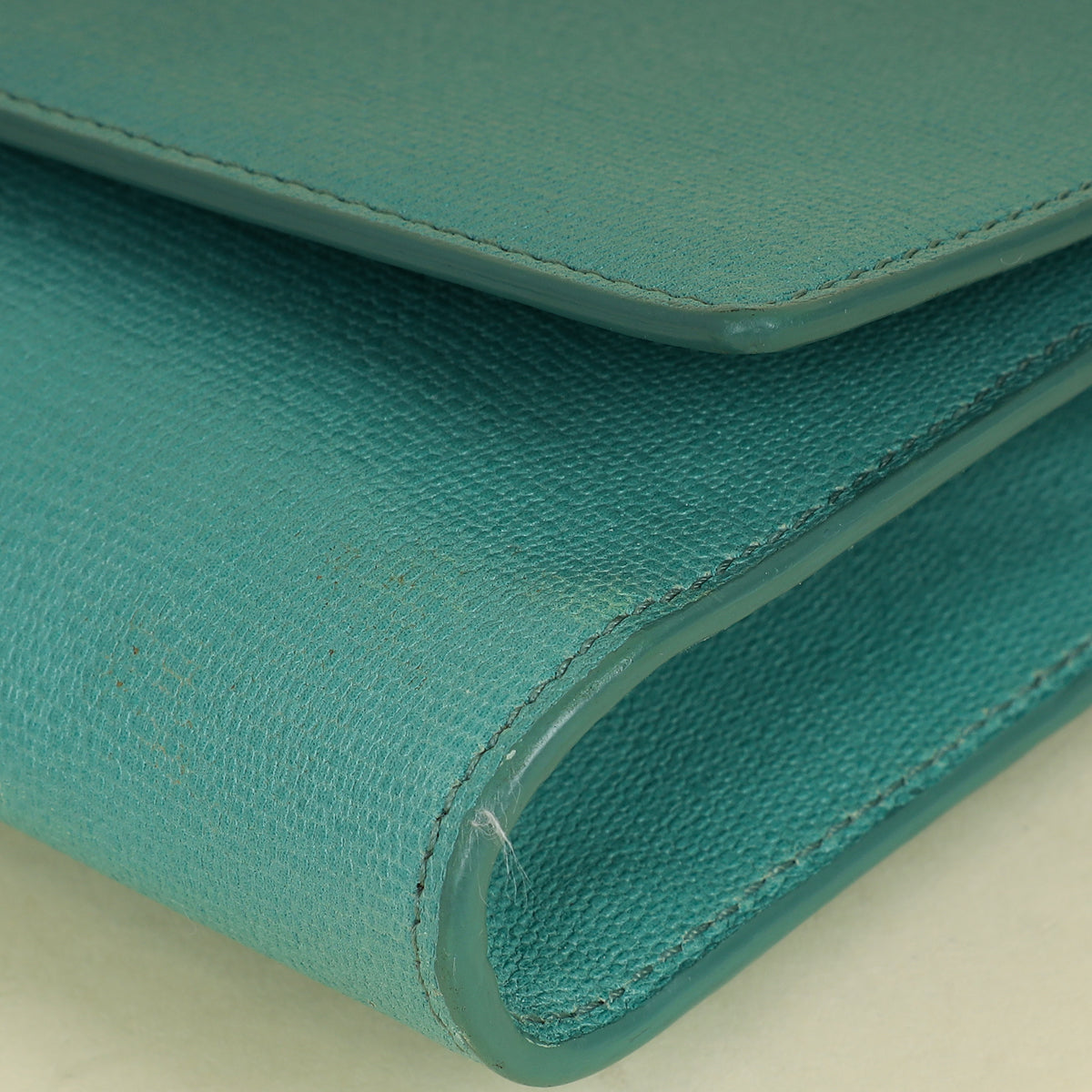 YSL Aqua Green Y Ligne Clutch