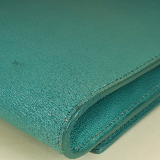 YSL Aqua Green Y Ligne Clutch