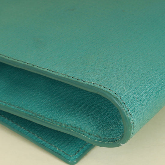 YSL Aqua Green Y Ligne Clutch