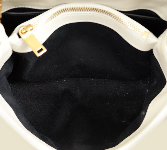 YSL Vintage Blanc Loulou Small Shoulder Bag