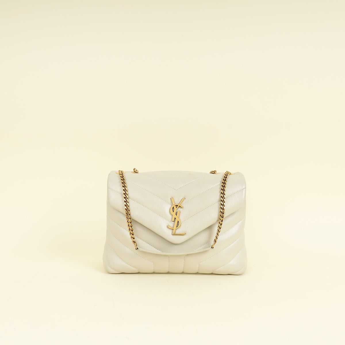 YSL Vintage Blanc Loulou Small Shoulder Bag