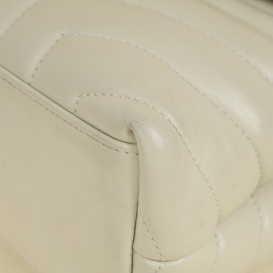 YSL Vintage Blanc Loulou Small Shoulder Bag