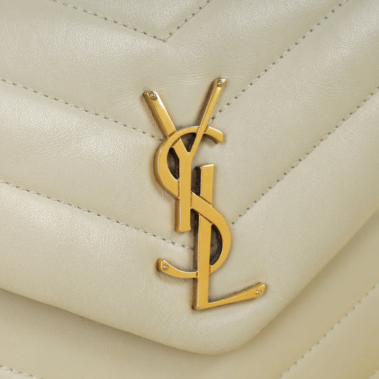 YSL Vintage Blanc Loulou Small Shoulder Bag