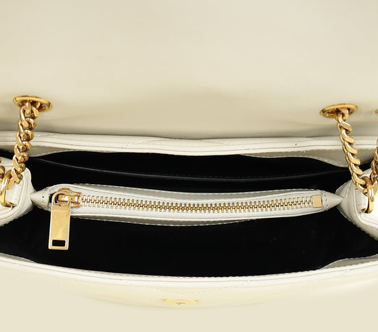 YSL Vintage Blanc Loulou Small Shoulder Bag