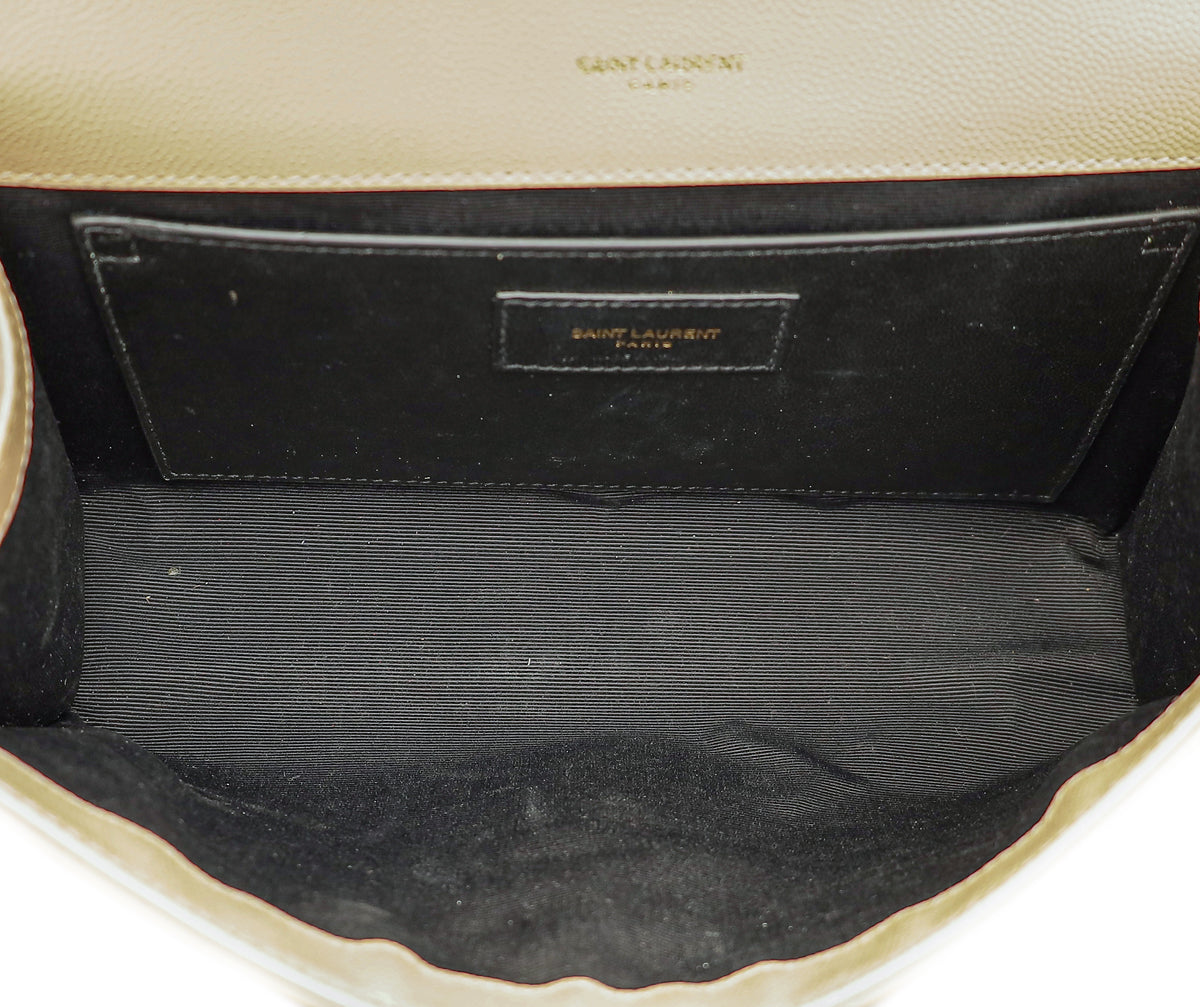 YSL Beige Monogram Kate Medium Chain Shoulder Bag