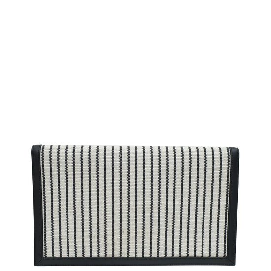 YSL Bicolor Striped Uptown Pouch