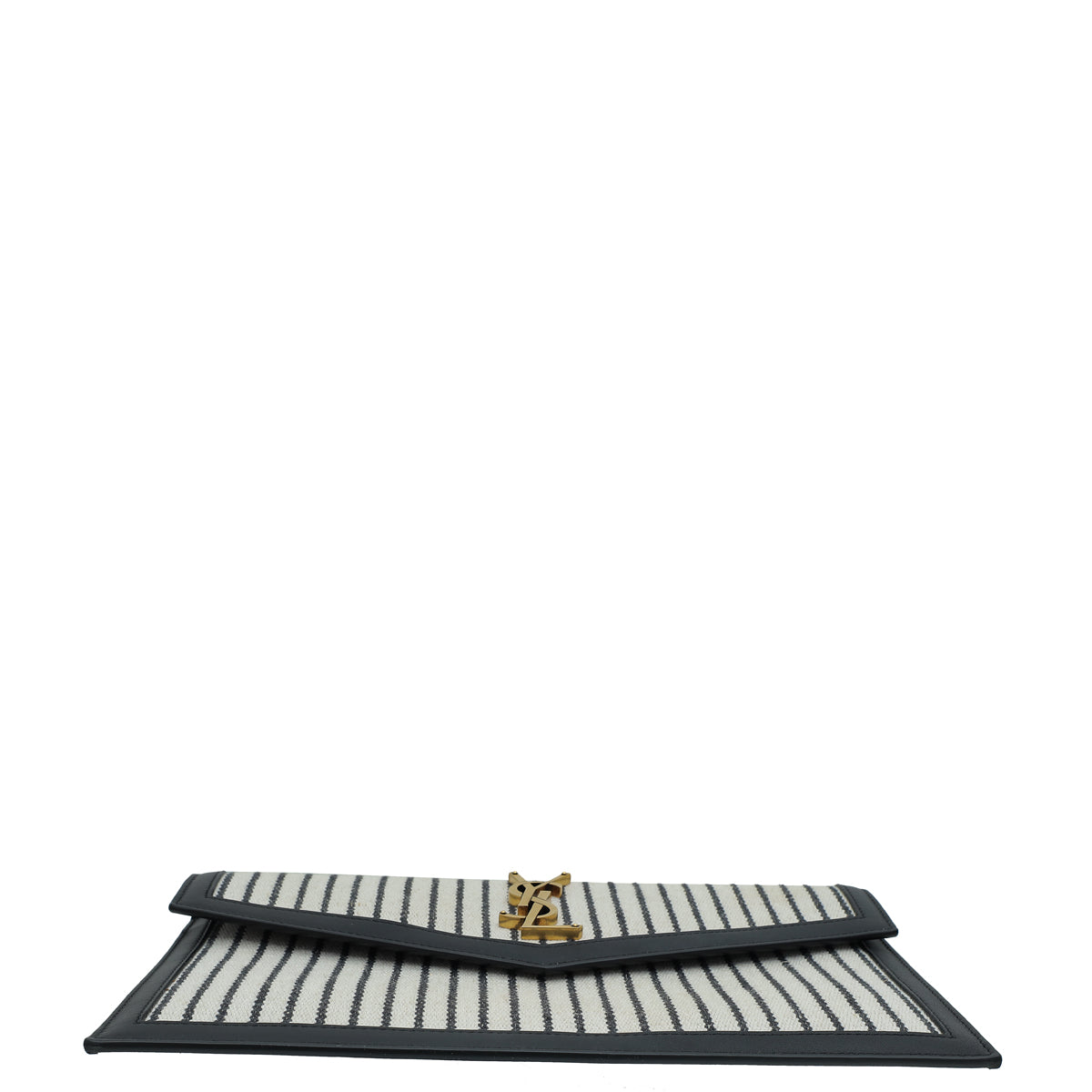 YSL Bicolor Striped Uptown Pouch