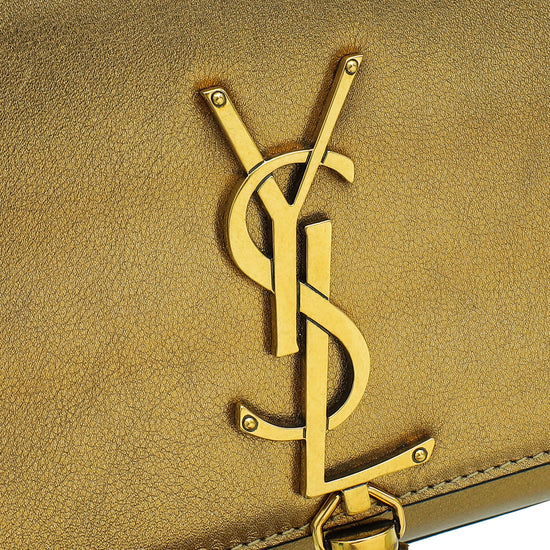 YSL Metallic Golden Bronze Kate Tassel Small Shoulder Bag