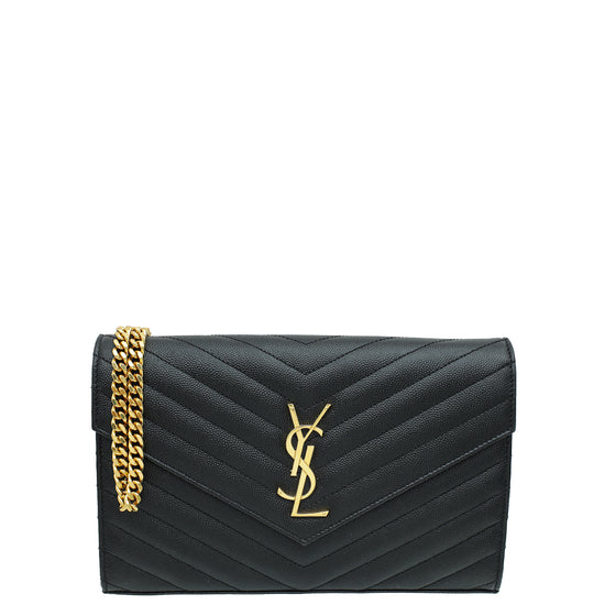 YSL Black Cassandre Chain Wallet