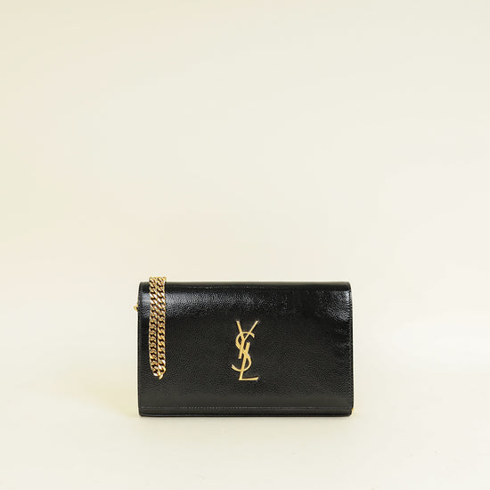 YSL Black Kate Chain Wallet
