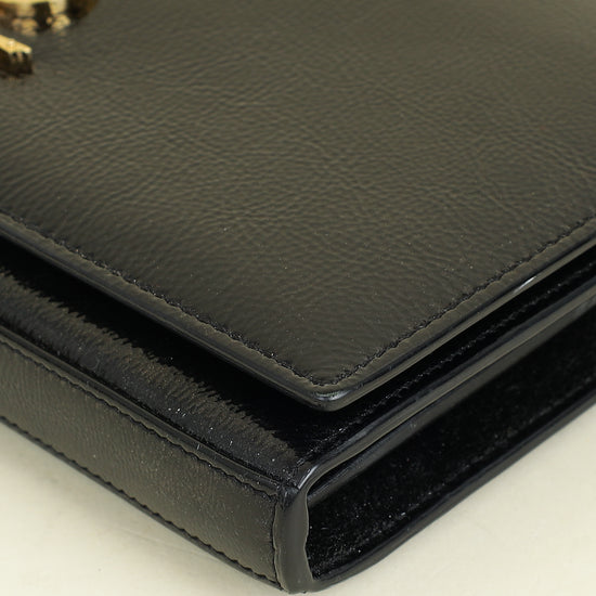 YSL Black Kate Chain Wallet