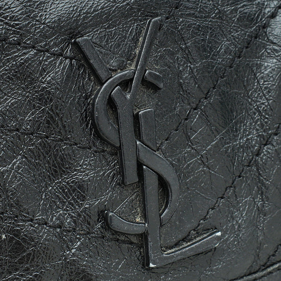 YSL Black Niki Vintage Medium Shoulder Bag